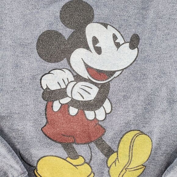 🔹️Disney Blue Mickey Mouse Long Sleeve Sweatshirt Medium - Picture 4 of 6